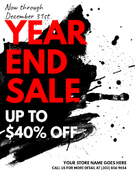 At first we have to celebrate a hopefully calm and peaceful christmas evening with the family or a bunch of friends. Year End Sale Flyer Template Postermywall