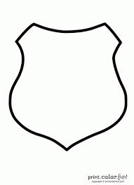 Shield coloring pages are a fun way for kids of all ages to develop creativity, focus, motor skills and color recognition. Police Shield Print Color Fun