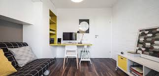 Light And Charming Decor In A Compact 1 Bedroom Apartment With Images Home Office Design Home Office Bedroom Apartment Design