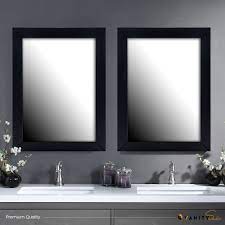 Rectangular subway tiles, sinks, and mirrors will keep the look super. Rectangular Bathroom Mirror For Wall Black Mirror With Frame
