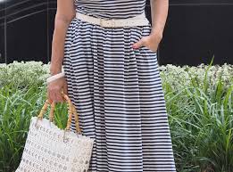 Laura Ashley Classic Stripe Dress White Cutwork Bag Vanity Me Free delivery and returns on ebay plus items for plus members.