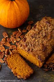 Remove parchment paper and discard. Moist Pumpkin Bread With Pecan Maple Streusel Topping Midgetmomma