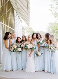 Gorgeous Minimalist Modern Wedding Is Proof Less Is More Light Blue Bridesmaid Dresses Wedding Modern Pale Blue Bridesmaid Dresses