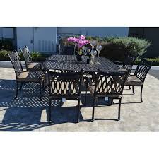 Never worry about having a place to sit again with our conveniently portable folding lawn chairs and tables.our hammocks and accessories allow you to relax in the sun and enjoy the peaceful outdoor air, or add a bench or swing to create a classic, comfortable vibe in your backyard area. Cast Aluminum Is An Ideal Material For Outdoor Patio Furniture It Is Strong Non Rusting Lightweig Outdoor Dining Set Patio Dining Set Rectangular Dining Set