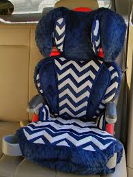 Booster Seat Cover For Back And Seat Of Graco Turbo Booster Seat In Navy Minky Chevron Print And In Colors To D Booster Seat Cover Booster Seat Baby Car Seats