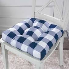 Take A Seat On The Buffalo Check Tufted Chair Pad It S Soft And Comfortable And Ha Dining Room Chair Cushions Kitchen Chair Cushions Comfortable Accent Chairs