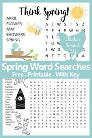 Spring Word Search Spring Words Spring Word Search Business For Kids