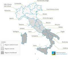 Quante regioni ci sono in italia? Regioni E Capoluoghi Italiani Cartina Peroyer