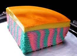 1.5 bahan adunan kek : Resepi Kek Pelangi Karamel Sukatan Cawan