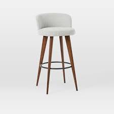 Deep navy leather stool with antique brass legs (2 chairs). Abrazo Upholstered Bar Counter Stools