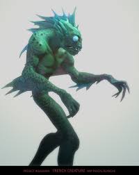 Early Concept Art For The Trench Aquaman Aquaman Creature Art Concept Art