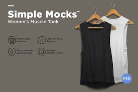 Streetwear Apparel Mockup Bundle Womens Muscle Tank Women S Muscle Clothing Mockup