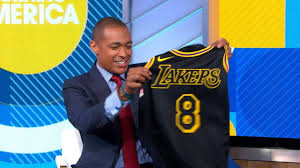 (cnn) kobe bryant was on top of the world in 2003 as he led the los angeles lakers to win after win. Nike Debuts Black Mamba Themed Jerseys For Kobe Bryant Day Gma