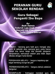 Bahu dan bekerjasama dalam memikul tanggungjawab mendidik. 5 Guru Sebagai Pengganti Ibu Bapa