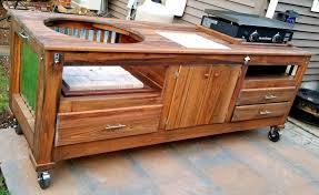 20180703 150836 Big Green Egg Outdoor Kitchen Grill Table Big Green Egg Table