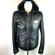 Ebay Sponsored Dolce Gabbana D G Black Leather Hooded Bomber Jacket Eu50 M L Rrp 1250 Superb Hooded Bomber Jacket Dolce And Gabbana Bomber Jacket