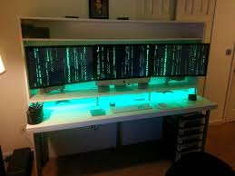 diy trading station ikea hack diy computer desk computer desk setup computer desk plans
