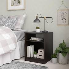 Mainstays Classic Open Shelf Nightstand Black Oak Walmart Com In 2020 Shelf Nightstand Open Shelving Shelves