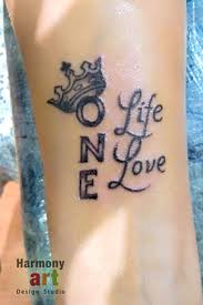 Love tattoos paint various feelings like trust, passion, belief, hope, friendship, devotion, and aspirations. Pin By Harmony Tattoo Studio On One Love One Life Tattoo One Life Tattoo Harmony Art Tattoo Quotes