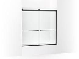 Is the brushed bronze a warm golden color like it looks online or is it something to brushed nickel or other silver meta. Kohler K 706004 L Bl Matte Black Levity 62 High X 59 5 8 Wide Sliding Frameless Tub Door With Clear Glass Faucet Com