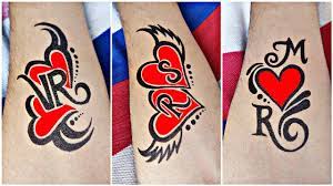 Here, our core principles are pretty simple: Very Simple And Beautiful Cute Couple Tattoo Of Sr Vr Mr Youtube