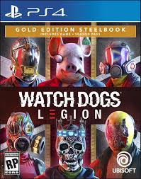 Watch Dogs Legion Playstation 4 Gold Steelbook Edition Watch Dogs Xbox One Legion