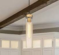 Beau 4 3/4" Wide Rubbed Brass Cylinder Mini Pendant
