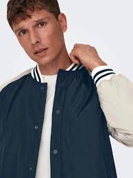 Chaqueta Only&Sons Chris Cuello Béisbol Dark Navy