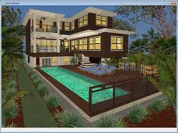 Architecture Home Designer Software 3d Picture Of 2 Story Home Design With Rectangular Pool And Wooden Deck By House Design Home Designer Suite Architect House