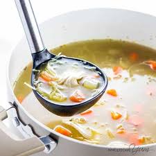 A Healthier Chicken Noodle Soup This Paleo Low Carb Chicken Soup Recipe Is Super Easy With Just 8 Low Carb Chicken Soup Low Carb Chicken Chicken Soup Recipes