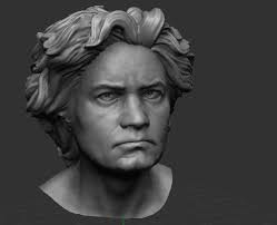 Beethoven's life mask, from a mold made in 1812.