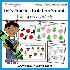 How to teach the alphabet. Let S Practice Isolation Sounds Activity Free Articulation Activity