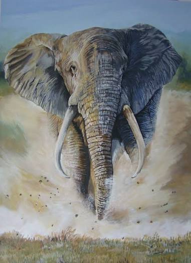 The Charge, Original Painting by David Truman, Wychwood Art