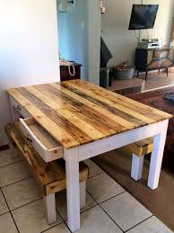 Pallet Dining Table And Bench Pallet Dining Table Pallet Furniture Designs Wooden Pallet Furniture