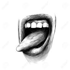 Gema is explained to be the guardian of dejiko and puchiko. Female Lips Wide Open Mouth With Tongue Sticking Out Sideways Royalty Free Cliparts Vectors And Stock Illustration Image 102401784