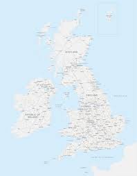 The city is almost england outline map. Editable Map Of Britain And Ireland With Cities And Roads Maproom