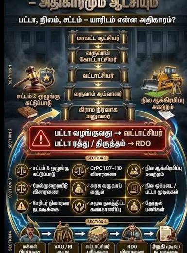வருவாய் கோட்ட அலுவலர் கோட்டாட்சியர் என்றால் என்ன' RDO அதிகாரியின் பணிகள் மற்றும்  அதிகாரங்கள்.. இதன் கீழ் இயங்குகின்ற அதிகாரிகள் யார் ...