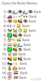 Answer to whatsapp puzzle on muhavare. Guess The Bank Names Answers To Super Fun Whatsapp Puzzle