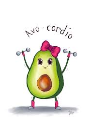 Avo Cardio By Karyeofficialart Avocado Cartoon Cute Avocado Cute Cartoon Drawings
