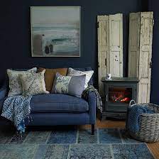 Deep Indigo Blue Living Room Living Room Decorating Country Homes Interiors Housetohome Blue Living Room Blue Living Room Decor Indigo Blue Living Room