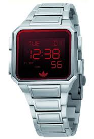 Only Silver Watch That I Like Adidas Silver Red Wristwatch Watch Digital Watch Adidas Watch Retro Watches Cool Watches