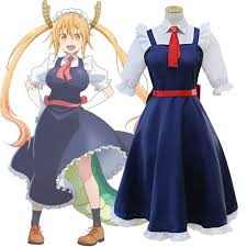 The series began serialization in futabasha's monthly action magazine since may 2013 and is licensed in north america by seven seas entertainment. Anime Kobayashi San Chi No Maid Dragon Cosplay Costumes Miss Kobayashi S Dragon Maid Tooru Full Set Meidofuku Performance Dress Buy At The Price Of 42 16 In Aliexpress Com Imall Com