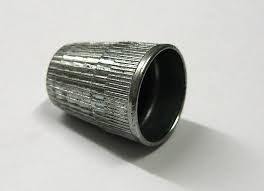 14 15 this item consists of a pitted hard plate set into a stiff leather band that is worn around the palm of the hand, with the plate resting against the first. Thimble Wikipedia