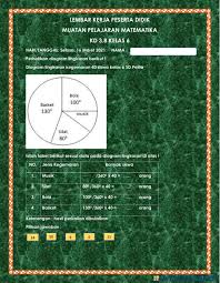 Menyelesaikan masalah (kd) data 7.1 menyajikan yang berkaitan dengan ke bentuk tabel dan data diagram gambar, batang dan lingkaran fmateri ajar 1. Lkpd Mtk Diagram Lingkaran Kelas 6 Worksheet