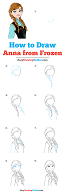 How To Draw Anna From Frozen Really Easy Drawing Tutorial Drawing Tutorial Easy Disney Drawing Tutorial Easy Drawings