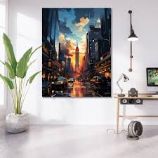 Tablou Canvas - Times Square Acrylic Painting – The Print Studio