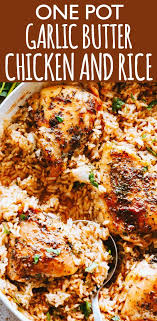 Garlic Butter Chicken And Rice Recipe Bursting With Rich Buttery Garlic Flavor And Tender Chicken Thighs Recipes Easy Chicken Thigh Recipes Chicken Recipes