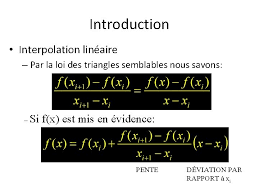 In mathematics, linear interpolation is a method of curve fitting using linear polynomials to construct new data points within the range of a discrete set of known data points. Programmation Scientifique En C Pro1027 Interpolation Extrapolation De