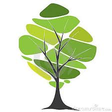 Disegno Di Scheda Con Gli Alberi Ed Il Testo Stilizzati Alberi Astratti Illustrazione Vettoriale Alberi Di Disegno