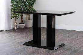 Black gloss dining table and 4 chairs. Furniturebox Uk Imperia Modern Black High Gloss Dining Table And 4 Lorenzo Chrome Leather Dining Chairs Set Kitchen Table Only Buy Online In Angola At Angola Desertcart Com Productid 226042580